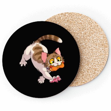 Discover Cat Jiggle Jiggle in Kitty Got The Glizzy Meow Coasters