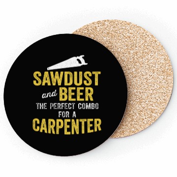 Discover Dad Carpenter Woodworker Woodworking Beer Coasters