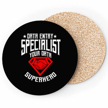 Discover Data Entry Specialist Superhero Coasters