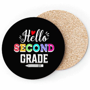 Discover Hello Second Grade Teacher Student 2nd Grade Back Coasters