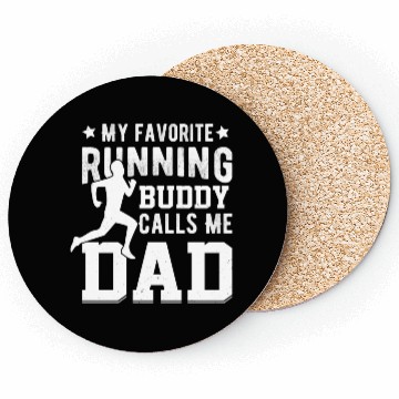 Discover My Running Buddy Calls Me Dad Coasters