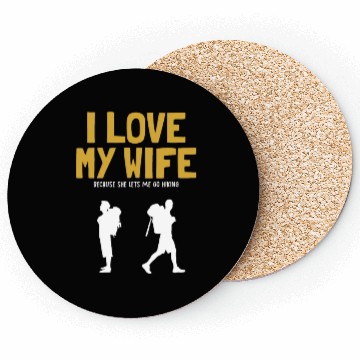 Discover I love my Wife Hiking Outdoor Wander Backpacking Coasters