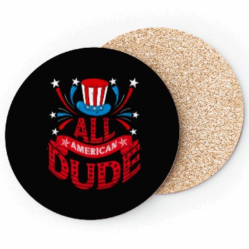 Discover All American Dude American Pride US Patriot Coasters