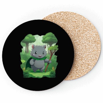 Discover Wombat Hero - Green Cape Wombat Coasters