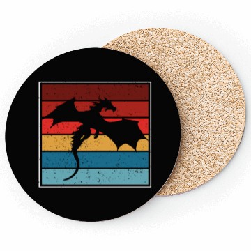 Discover Dragon silhouette Coasters