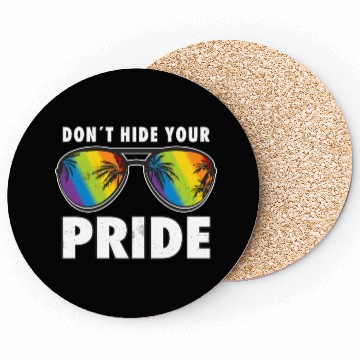 Discover Pride LGBTQ Don´t Hide Your Pride Rainbow Coasters