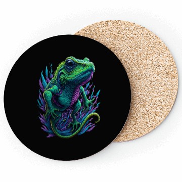 Discover Neon Lizard Colourful Coasters