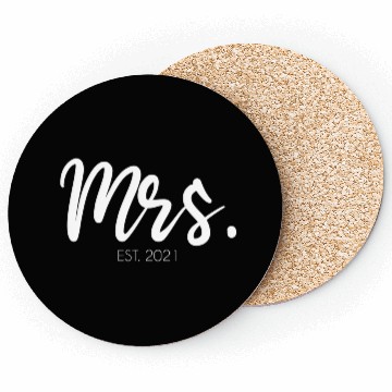 Discover Wedding Mrs Est 2021 Bridal Bride Coasters