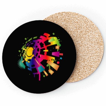 Discover colorful sound symbol for festival season Coasters