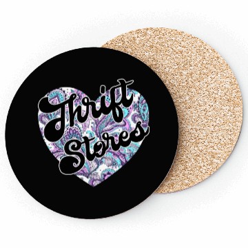 Discover Thrift Stores paisley heart Coasters