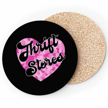Discover Thrift Stores pink camo heart Coasters