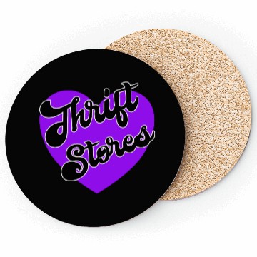 Discover Thrift Stores purple heart Coasters