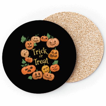 Discover Trick Or Treat Pumpkins Coasters
