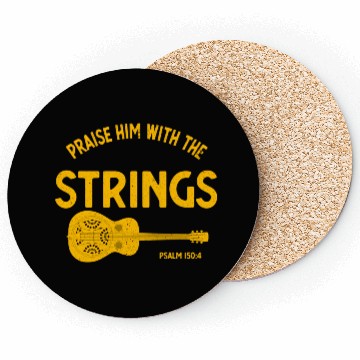 Discover Praise Him With The Strings Bluegrass Dobro Coasters