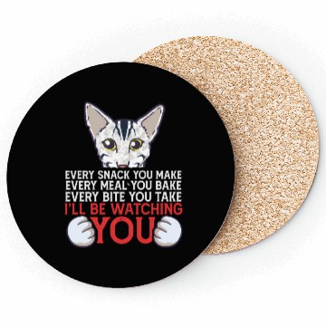 Discover I'Ll Be Watching You Oriental Cat Owner Coasters
