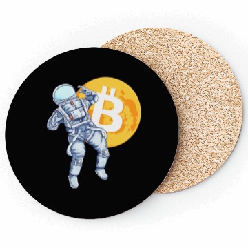 Discover Bitcoin Coin-Crypto Astronaut Coasters