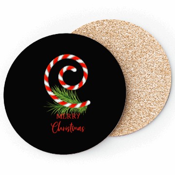 Discover Merry Christmas Candy Cane Coasters