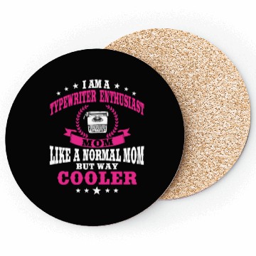 Discover Typewriter Enthusiast Mom Mother's Day Coasters