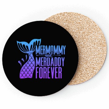 Discover Mermommy and Merdaddy Forever Fantasy Fish Tail Coasters