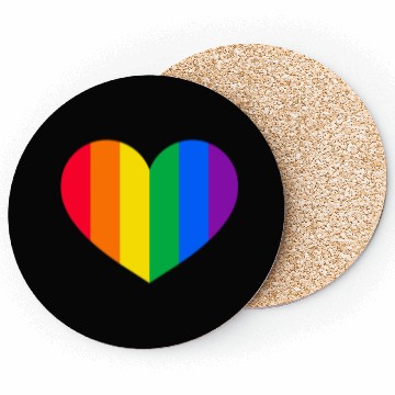 Discover Gay Pride Rainbow Heart Coasters