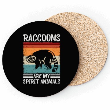 Discover Raccoon Lover My spirit Animal Is A Racoon Retro Coasters