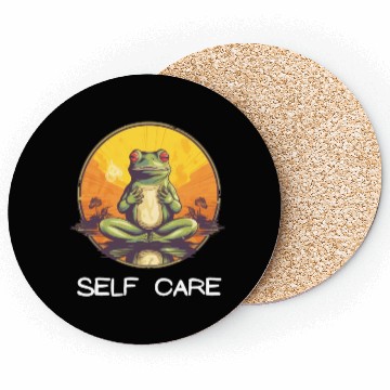 Discover Yoga Meditation Meditate and Elevate Self Care Coasters