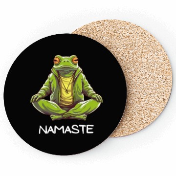 Discover Yoga Meditation Namaste Frog Coasters