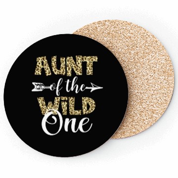 Discover Aunt Of The Wild One Zoo Themed 1st Birthday Coasters