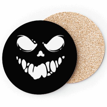 Discover Black Spooky scary Ghost face Coasters design