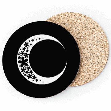 Discover White & Black Moon Coasters