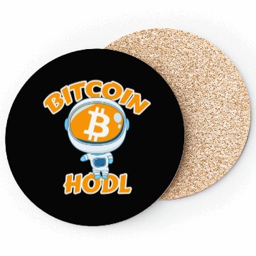 Discover Bitcoin Coin-Crypto Astronaut-HODL Coasters