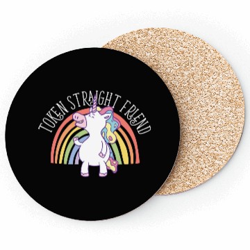 Discover Token Straight Friend LGBTQ Ally Gay Pride Coasters