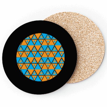 Discover magic colorful triangles ,geometic art design Coasters