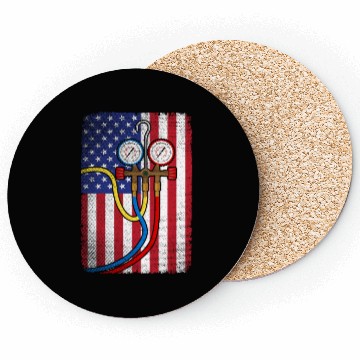 Discover Patriotic HVAC Technician American Flag HVAC Tech Coasters