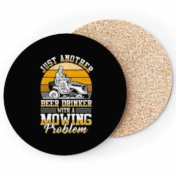 Discover Lawn Mowing Lawn Mower Gardener Gardening Beer Coasters