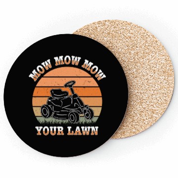 Discover Lawn Mowing Lawn Mower Gardener Gardening Coasters