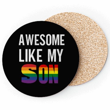 Discover Awesome Like My Son Pride Rainbow flag Coasters