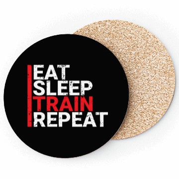 Discover Eat Sleep Train Repeat Coasters