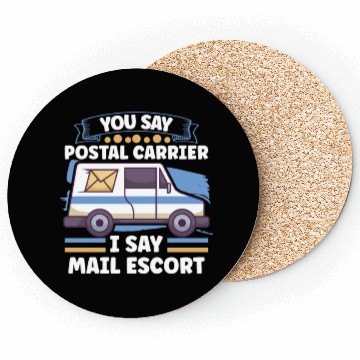 Discover Postal Worker Mail Lady Mail Carrier Postal Coasters