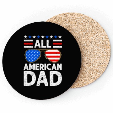 Discover All American Dad Independence Day USA Party Coasters