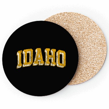 Discover Idaho Vandals Block Logo Black Coasters