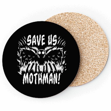 Discover Save Us Mothman Coasters