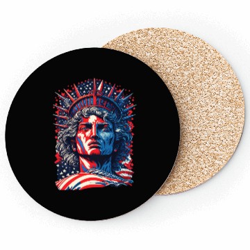 Discover Statue of Liberty Face USA Coasters