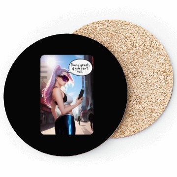Discover Cyberpunk Waifu Influencer Design 7 Coasters