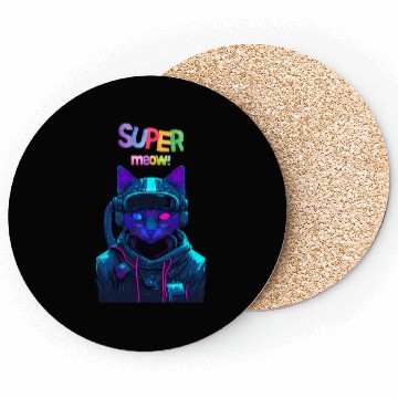 Discover super meow Coasters, cute cat