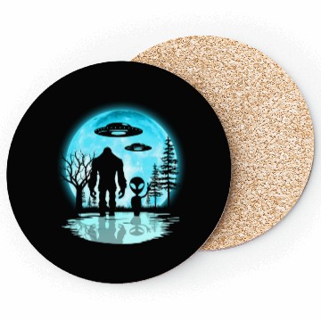 Discover Alien And Bigfoot Moon Coasters