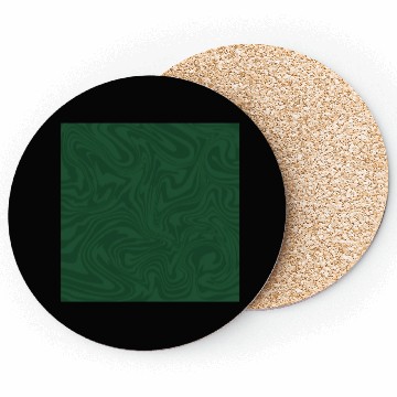 Discover Hippie 70s Green Marble Liquid Swirl Boho Pattern Coasters