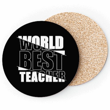 Discover World Best Teacher Coasters