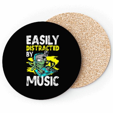 Discover Musician Techno Melody Vinyl Coasters