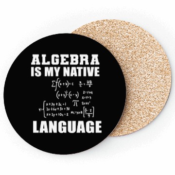 Discover Native Language Math Teacher Gift Coasters